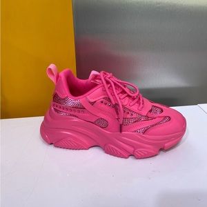 Chunky Hot Pink Women's Fashion Sneakers